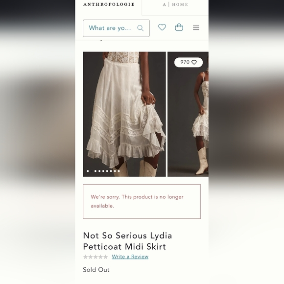 Anthropologie Not So Serious Lydia Petticoat Midi Skirt Size M SEE DESCRIPTION! - Picture 11 of 13